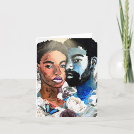 Erstens: Afrikanisch-amerikanische schwarze Coupel Dankeskarte