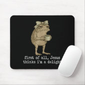 Erstens denkt Jesus, ein entzückender süßer Bogen Mousepad (Mit Mouse)