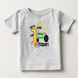 Erster 1. Geburtstag - Party für den landwirtschaf Baby T-shirt