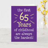 Erster 65 Jahre Kindergrußkarte Karte (Gelbe Blume)