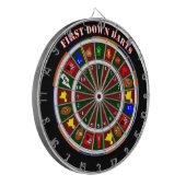 Erster Abstieg schießt Dartboard Dartscheibe (Vorderseite Links)