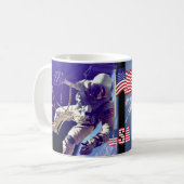 Erster amerikanischer Astronautenspaziergang Kaffeetasse (Vorderseite Links)