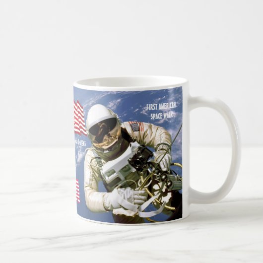 Erster amerikanischer Astronautenspaziergang Kaffeetasse (Rechts)