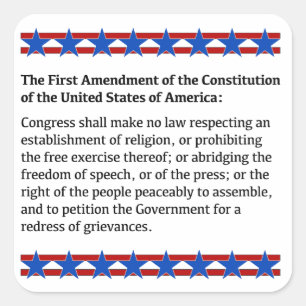 Erster Änderungsantrag Quadratischer Aufkleber