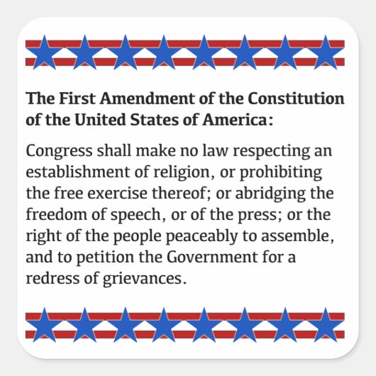 Erster Änderungsantrag Quadratischer Aufkleber (Vorderseite)