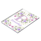 Erster Anfangsbuchstabe plus Name Beverley mit Blu Notizblock (Linke Seite)
