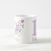 Erster Anfangsbuchstabe plus Name Danielle mit Blu Kaffeetasse (Mittel)