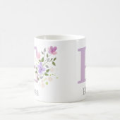 Erster Anfangsbuchstabe Plus Name Elsa mit Blumen Kaffeetasse (Mittel)