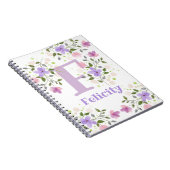 Erster Anfangsbuchstabe Plus Name Felicity mit Blu Notizblock (Rechte Seite)