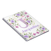 Erster Anfangsbuchstabe Plus Name Jacqueline mit B Notizblock (Rechte Seite)