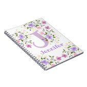 Erster Anfangsbuchstabe Plus Name Jennifer mit Blu Notizblock (Rechte Seite)