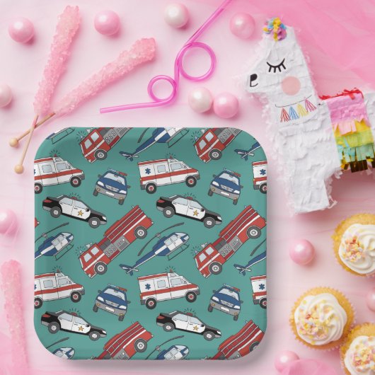 Erster Ansprechender medizinischer Notfall Geburts Pappteller (Party)