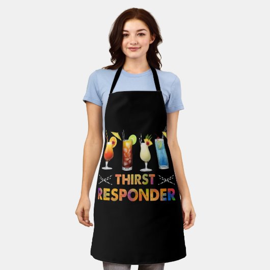 Erster Ansprechpartner Funny Barkeeper Mixologi Schürze (Getragen)
