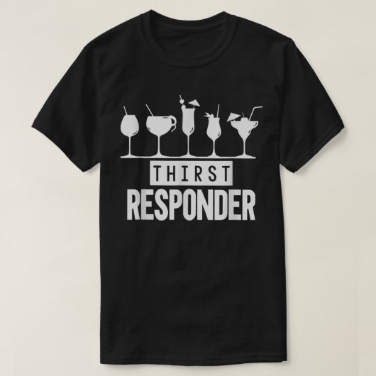 Erster Ansprechpartner Funny Barkeeper Mixologi T-Shirt (Design vorne)