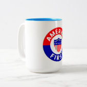 Erster Ausschuss für Amerika Zweifarbige Tasse (Vorderseite Links)
