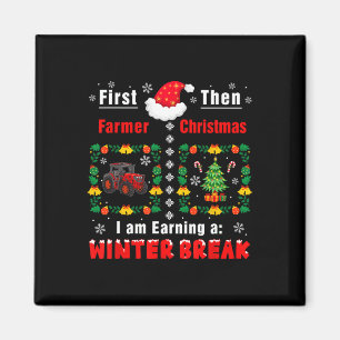 Erster Bauer dann Weihnachten verdient einen Winte Magnet