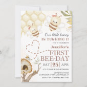 Erster Bee Day Little Honey 1. Bee Day Einladung (Vorderseite)