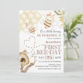 Erster Bee Day Little Honey 1. Bee Day Einladung (Stehend Vorderseite)