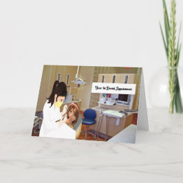Erster Besuch der Dentist Young Girl Card Dankeskarte