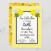 Erster Bienentag Geburtstag Einladung (Vorne/Hinten)