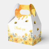 Erster Bienentag Gelbe Wildblumen 1. Geburtstag Geschenkschachtel (Rückseite)