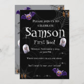 Erster Bootstag - Spooker 1. Geburtstag Einladungs Einladung (Vorne/Hinten)