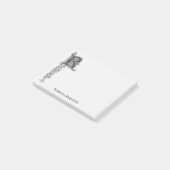 Erster Buchstabe R personalisiert Post-it Klebezettel (angewinkelt)