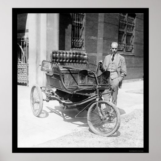 Erster Dreiräder-Auto-Preis 1924 Poster (Vorne)