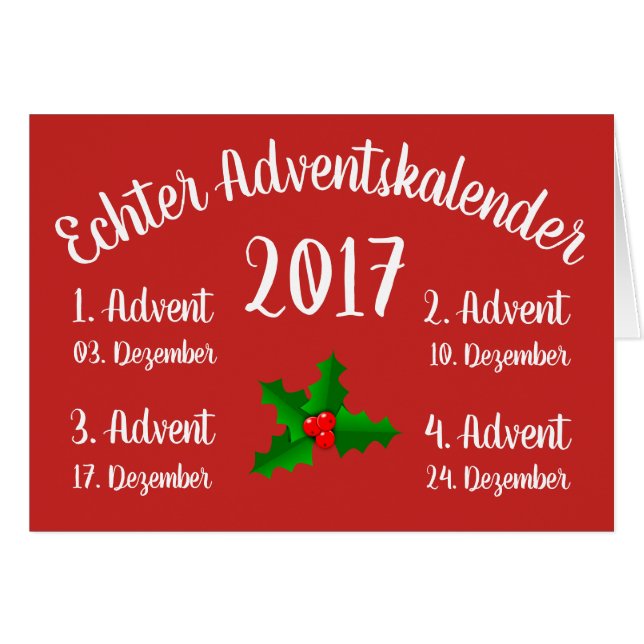 Erster echter Adventskalender (Vorderseite (Horizontal))
