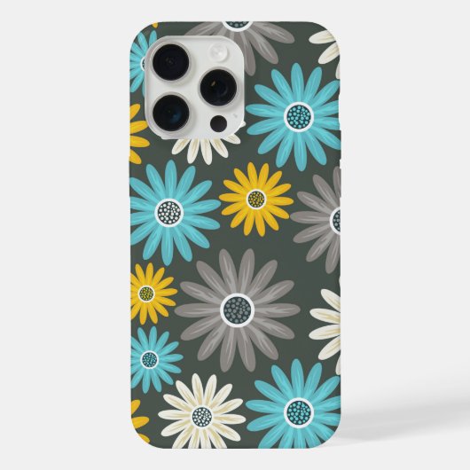 Erster Eindruck Blumenmuster iPhone Hülle (Rückseite)
