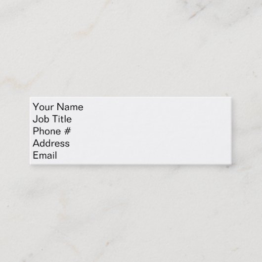 Erster Eindruck Mini Visitenkarte (Vorderseite)