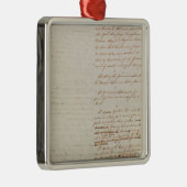 Erster Entwurf der Konstitution der US Silbernes Ornament (Rechts)