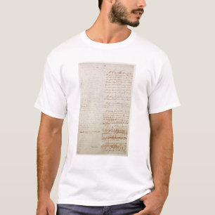 Erster Entwurf der Konstitution der US T-Shirt