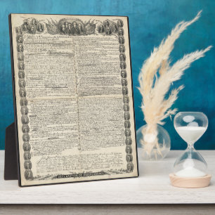 Erster Entwurf der Unabhängigkeitserklärung Fotoplatte