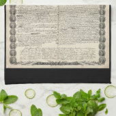 Erster Entwurf der Unabhängigkeitserklärung Küchentuch (Gefaltet)