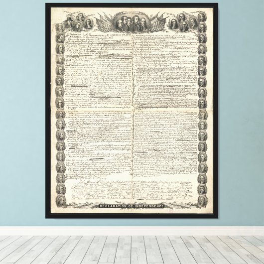 Erster Entwurf der Unabhängigkeitserklärung Leinwanddruck (Insitu (Holzboden))