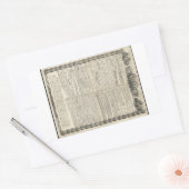 Erster Entwurf der Unabhängigkeitserklärung Rechteckiger Aufkleber (Umschlag)