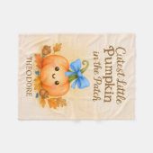 Erster Erntedank für Baby Boy mit Pumpkin Fleecedecke (Vorderseite (Horizontal))