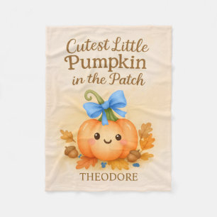Erster Erntedank für Baby Boy mit Pumpkin Fleecedecke