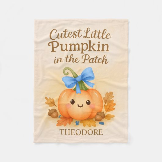 Erster Erntedank für Baby Boy mit Pumpkin Fleecedecke (Vorderseite)
