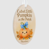 Erster Erntedank für Baby Boy mit Pumpkin Ornament (Vorderseite)