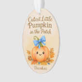 Erster Erntedank für Baby Boy mit Pumpkin Ornament (Vorderseite)