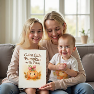 Erster Erntedank für Baby Girl mit Pumpkin Karte