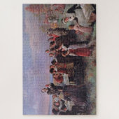 Erster Erntedank in Plymouth 1621 Puzzle (Vertikal)