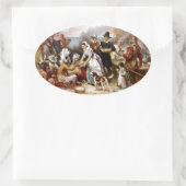 erster Erntedank Ovaler Aufkleber (Tasche)