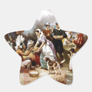 erster Erntedank Stern-Aufkleber