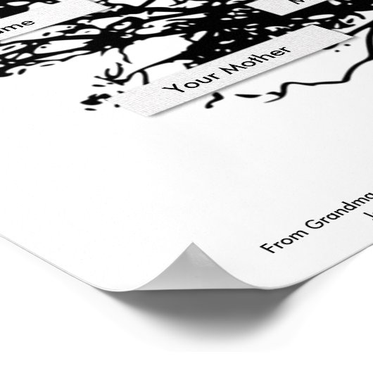 Erster Familienbaum - Einfach zu Großeltern Poster (Ecke)