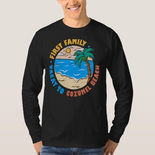 Erster Familienurlaub nach Cozumel Beach Mexico Va T-Shirt (Vorderseite)