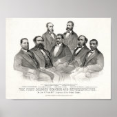 Erster farbiger Senator und Vertreter, 1872 Poster (Vorne)