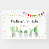 Erster Fiesta Cactus Birthday Banner (Horizontal)